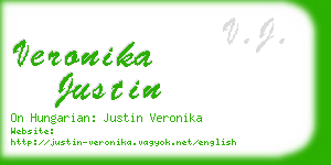 veronika justin business card